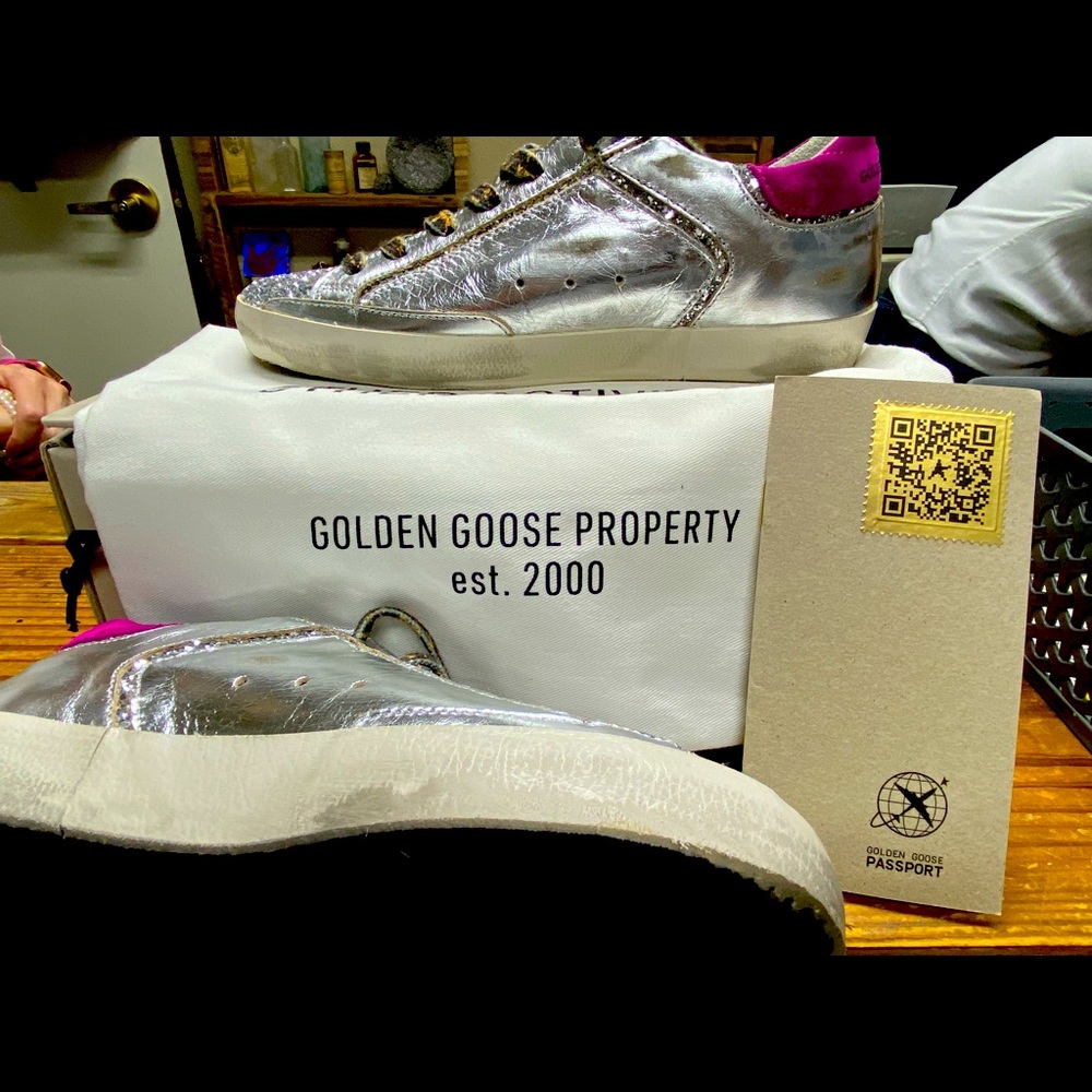 Golden goose Footwear silver black/magenta size 37 (7)